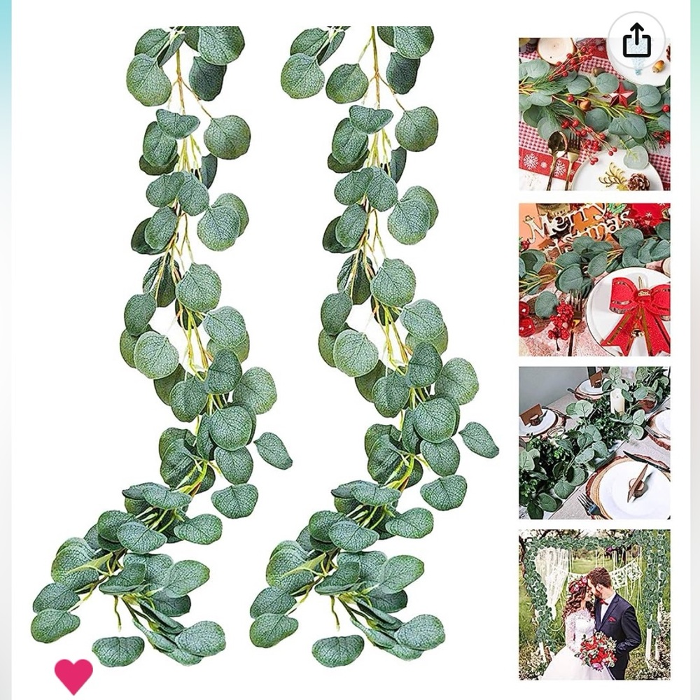 NIB faux eucalyptus garland